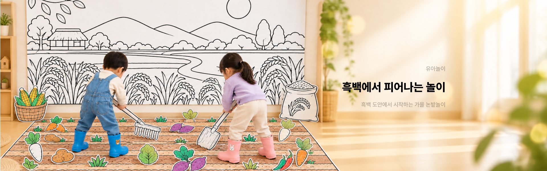흑백에서 피어나는 놀이